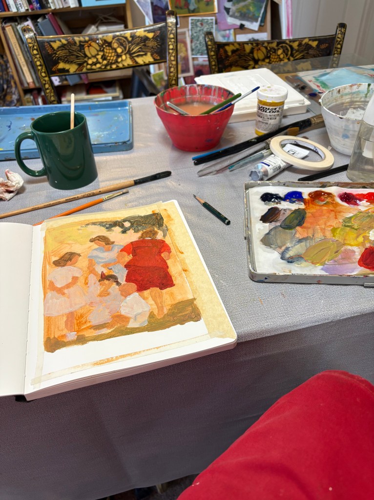 Photo of the Studio while Painting Studies for the West Side Heritage Tour

